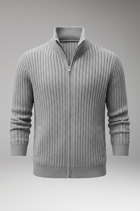 Men's Striped Knit Cardigan Sweater - Vonnera