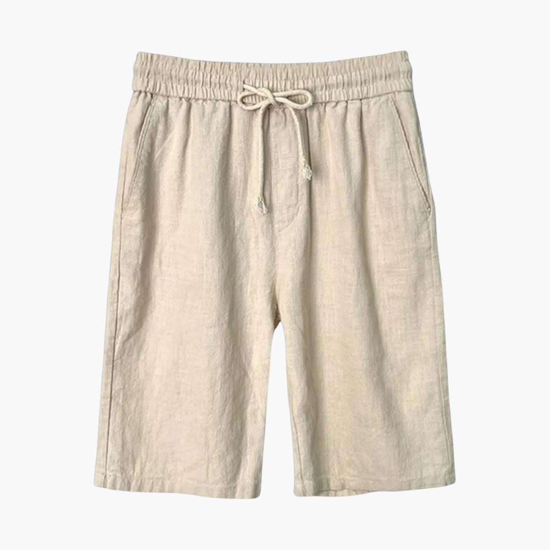 Men's Linen Shorts Elastic Waistband - Vonnera