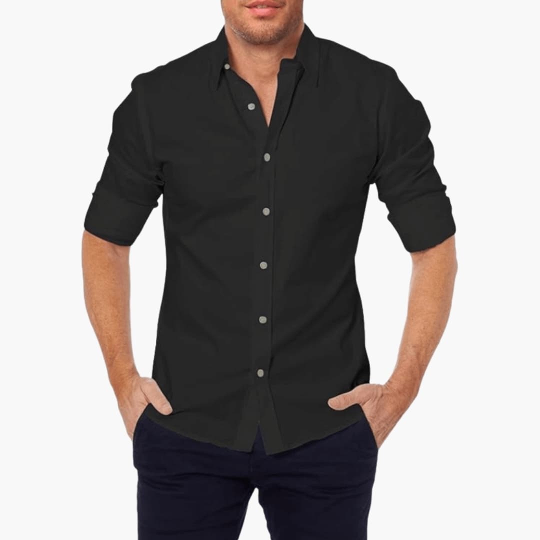 Men's Long Sleeve Zip Shirt - Vonnera