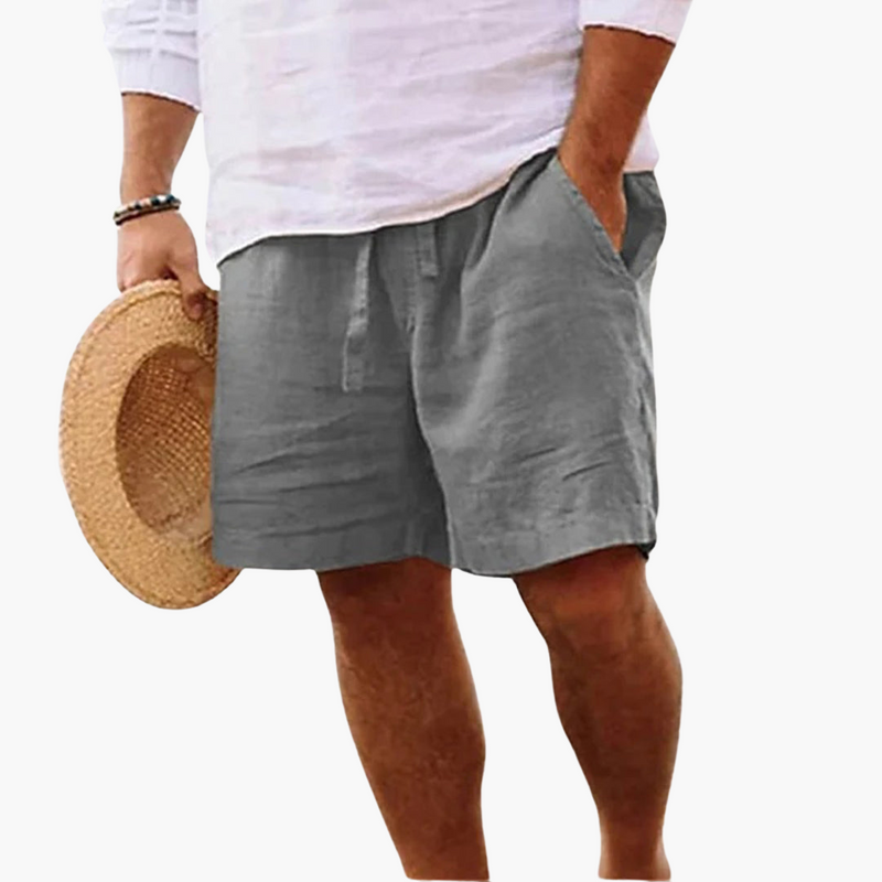 Men's Drawstring Shorts Elastic Waist Mid-Length