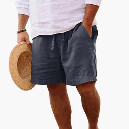 Men's Drawstring Shorts Elastic Waist Mid-Length