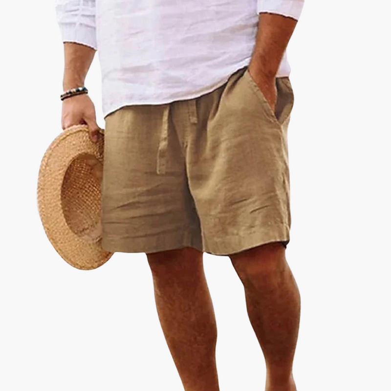 Men's Drawstring Shorts Elastic Waist Mid-Length - Vonnera