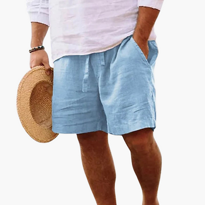 Men's Drawstring Shorts Elastic Waist Mid-Length