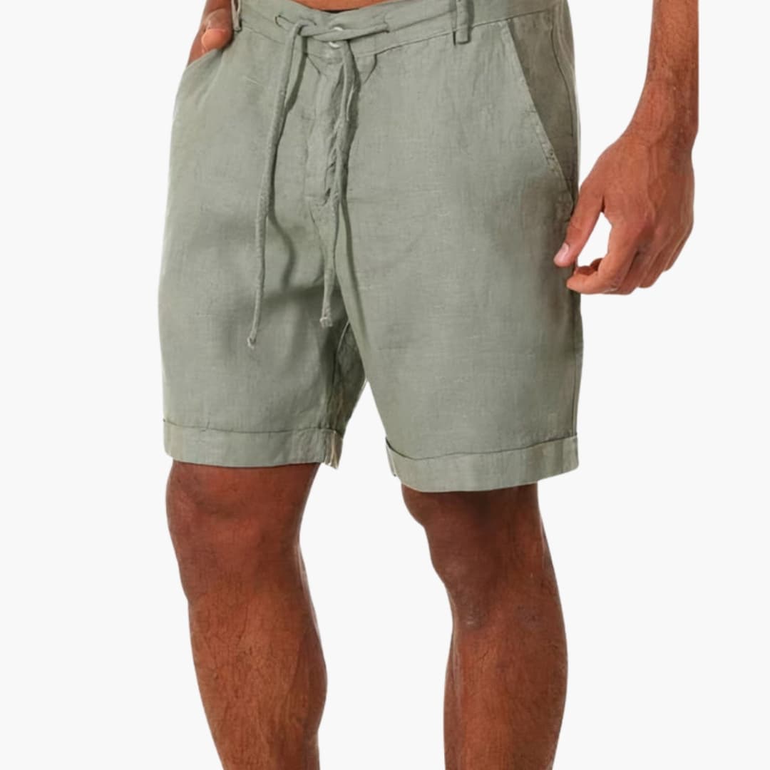 Men's Drawstring Shorts Side Pockets Mid-Length