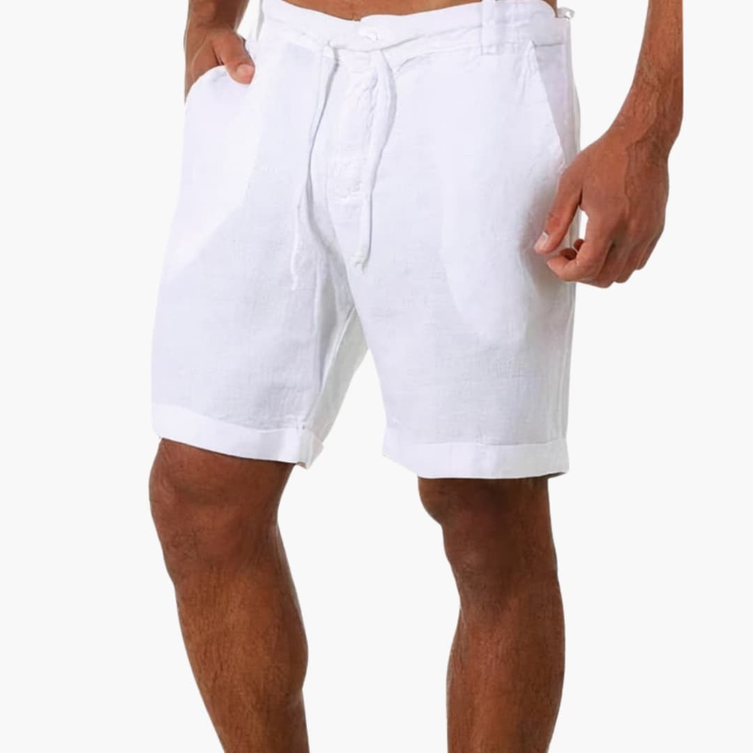 Men's Drawstring Shorts Side Pockets Mid-Length