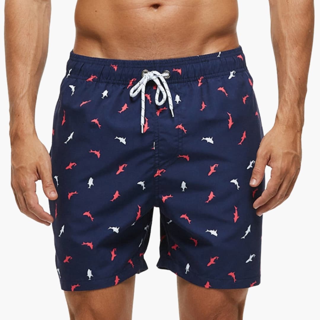 Men's Mid-Length Swim Trunks Drawstring
