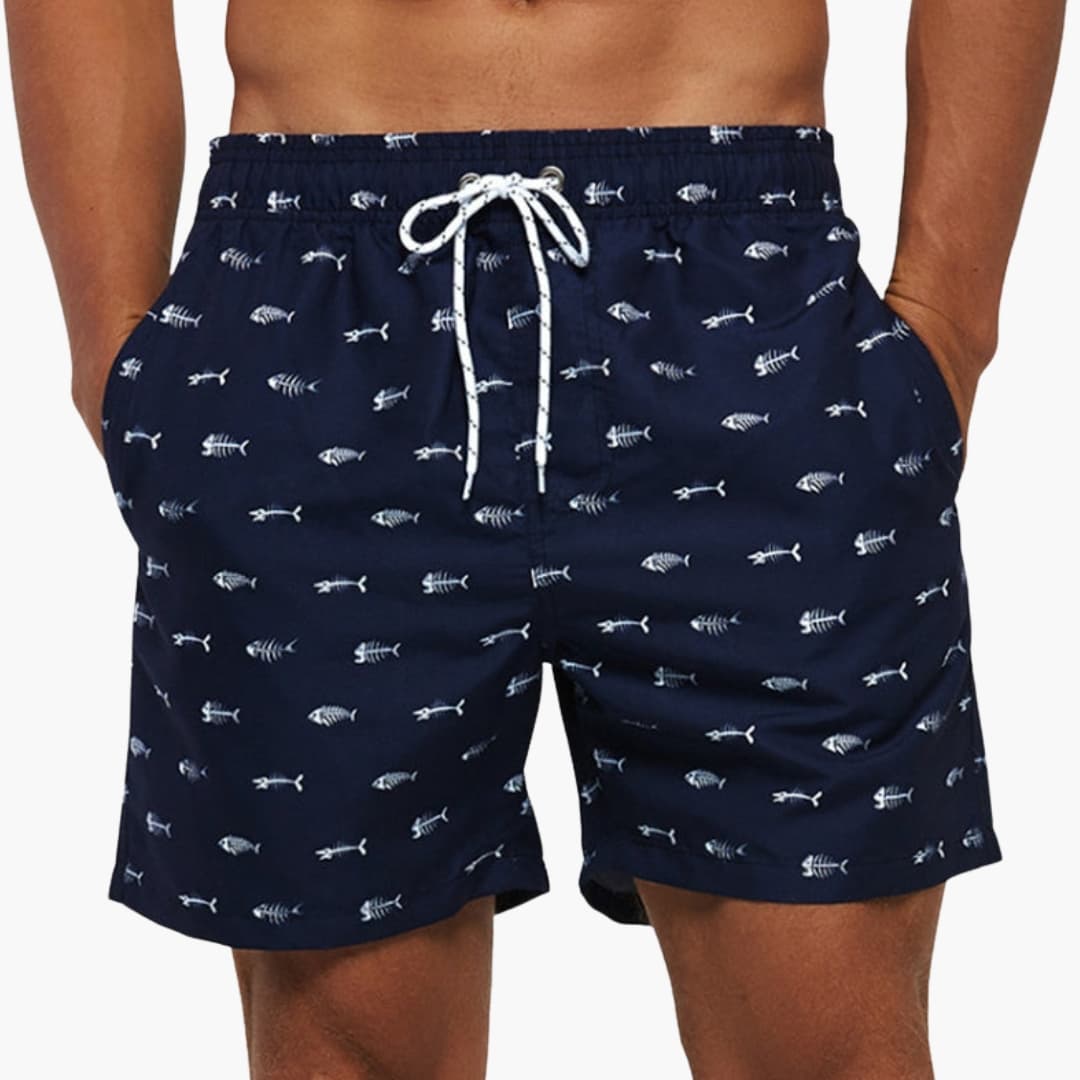 Men's Mid-Length Swim Trunks Drawstring