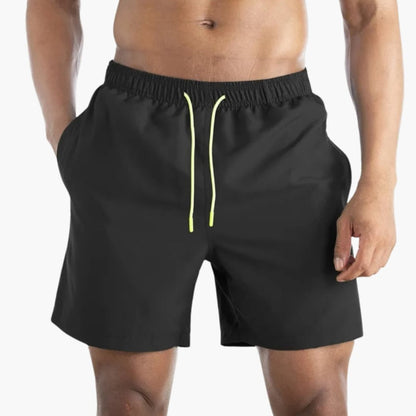 Men's Swim Trunks Drawstring Waist Mid-Length