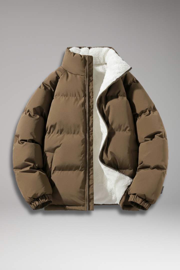 Men's Padded Full-Zip Jacket Textured Exterior - Vonnera