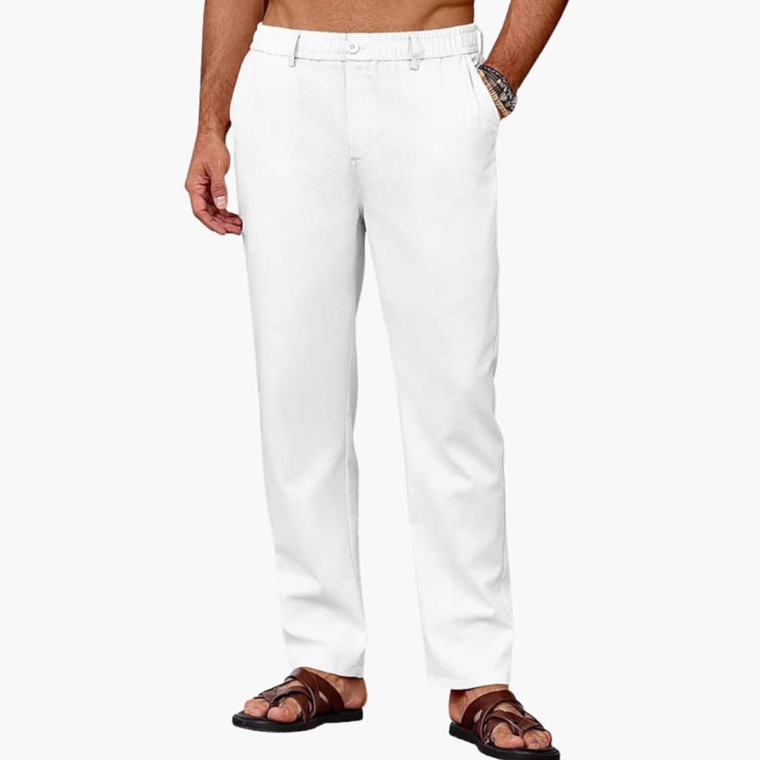 Men's Straight Leg Pants Elastic Waist - Vonnera