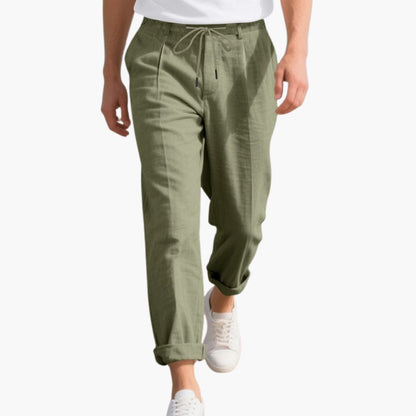Men's Elastic Waist Pants with Drawstring