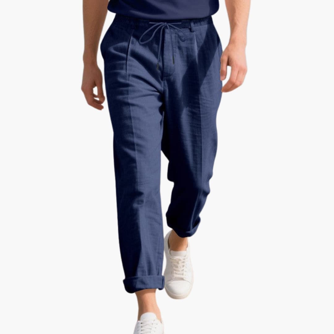 Men's Elastic Waist Pants with Drawstring - Vonnera