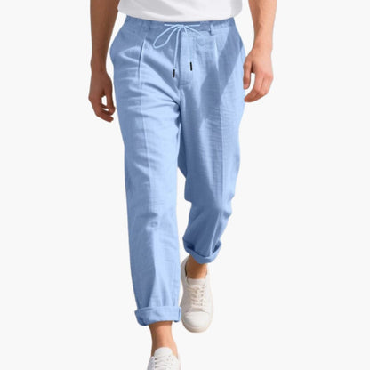 Men's Elastic Waist Pants with Drawstring