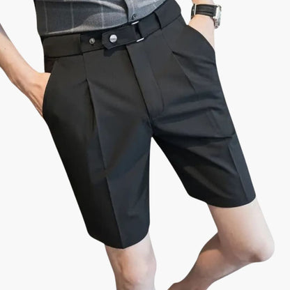 Men's Pleated Shorts Zip Fly Belt Loops - Vonnera