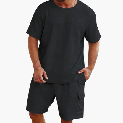 Men's 2-Piece Pocket T-Shirt And Cargo Shorts Set