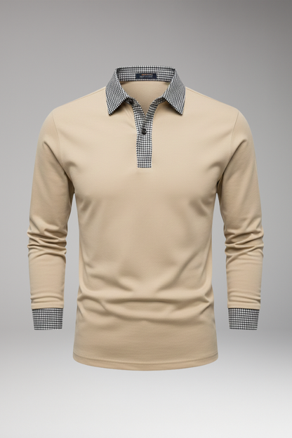 Men's Polo Shirt Contrasting Collar Cotton - Vonnera
