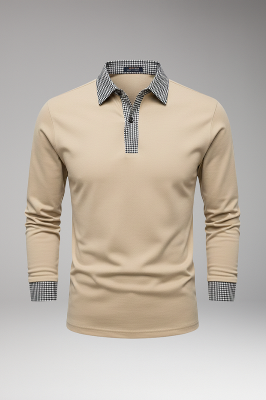 Men's Polo Shirt Contrasting Collar Cotton - Vonnera