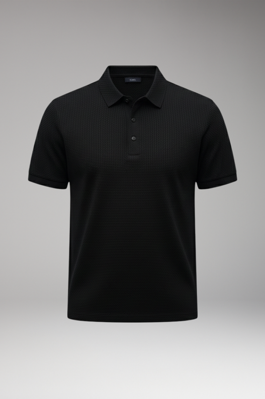 Men's Short Sleeve Polo Shirt Button Neckline - Vonnera