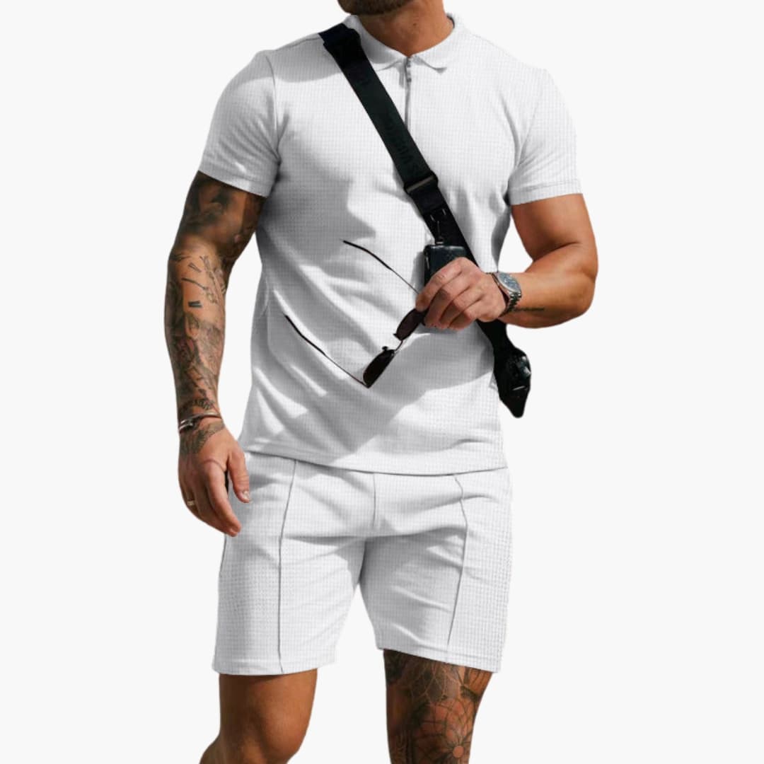 Men's Polo Shirt Textured Side Pockets - Vonnera