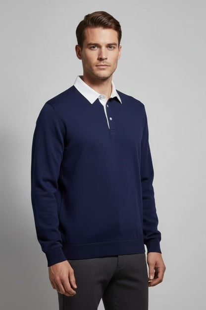 Men's Polo Sweater Long Sleeve