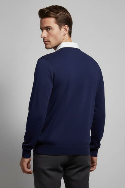 Men's Polo Sweater Long Sleeve