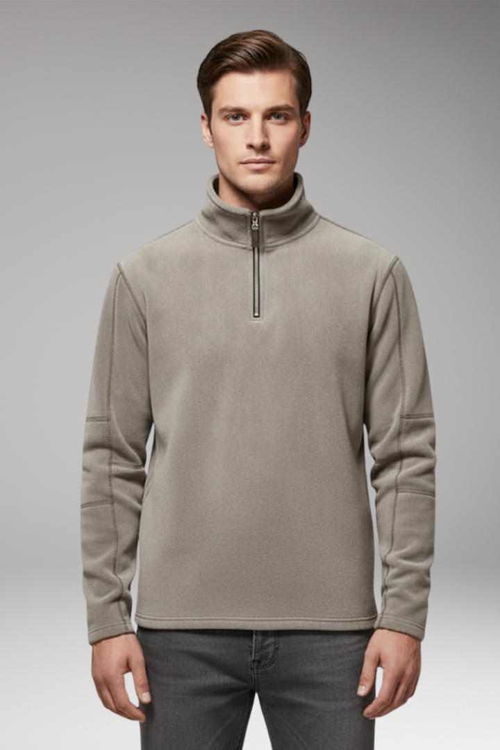 Men's Quarter Zip Pullover Fleece Lined