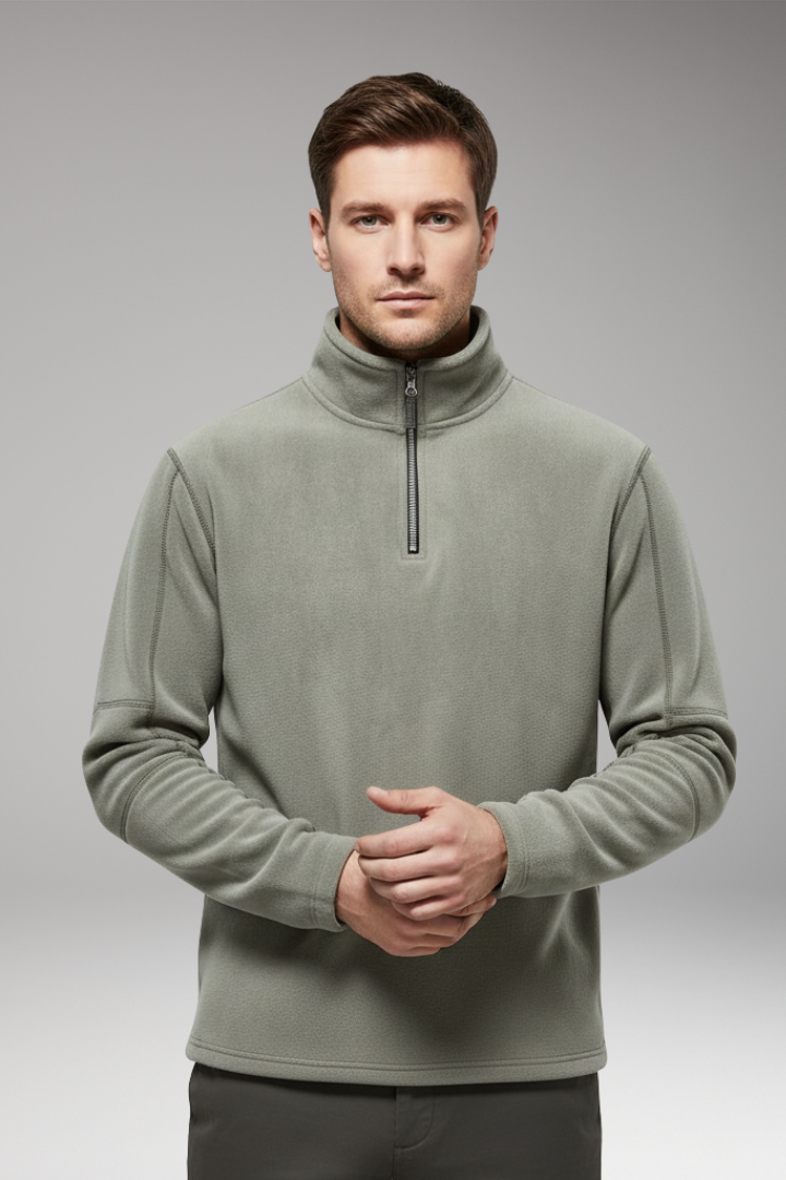 Men's Quarter Zip Pullover Fleece Lined