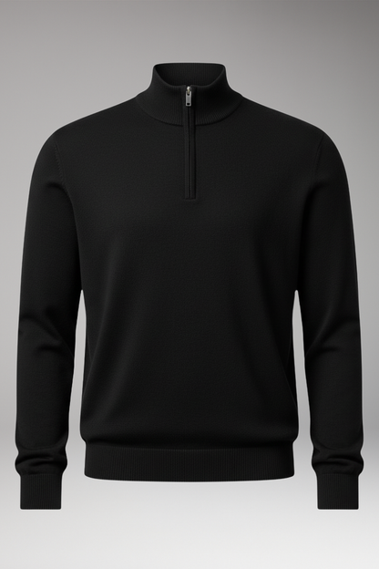 Men's Quarter Zip Pullover Ribbed Cuff - Vonnera