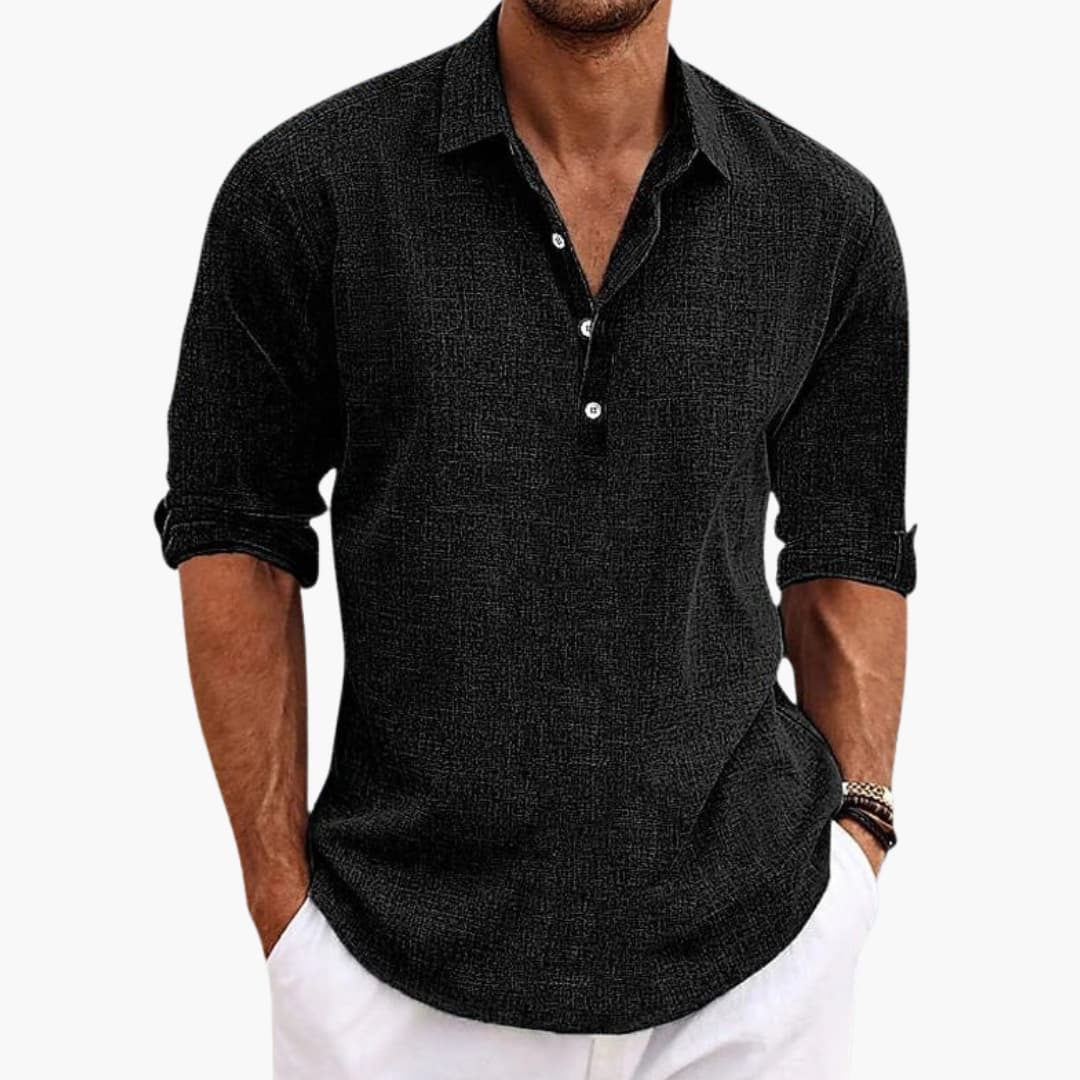 Mens Polo Shirt Short Sleeve Textured - Vonnera