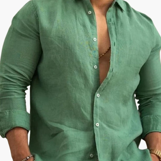 Men's Long Sleeve Button-Down Shirt Regular Fit - Vonnera