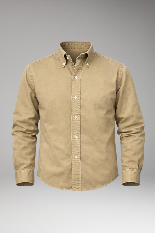 Men's Long Sleeve Button Collar Dress Shirt - Vonnera