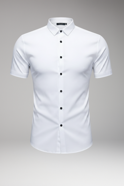 Men's Classic Collar Button Front Shirt - Vonnera