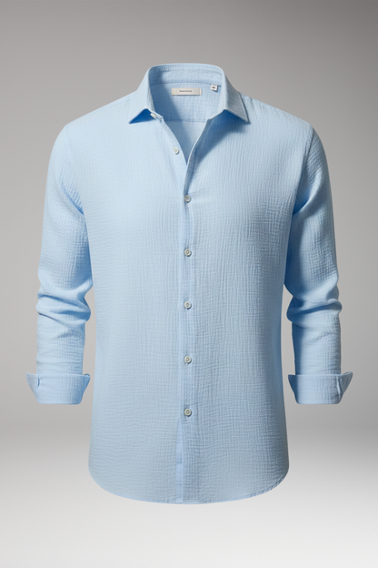 Men's Dress Shirt Italian Collar Button Front - Vonnera