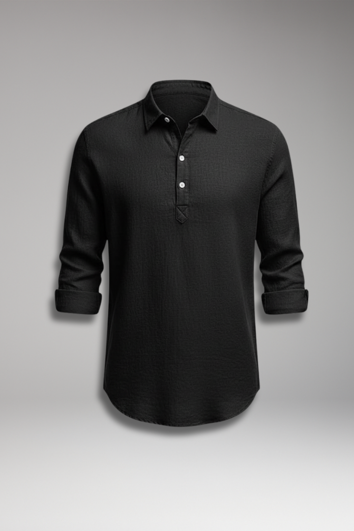Men's Classic Fit Straight Collar Dress Shirt - Vonnera