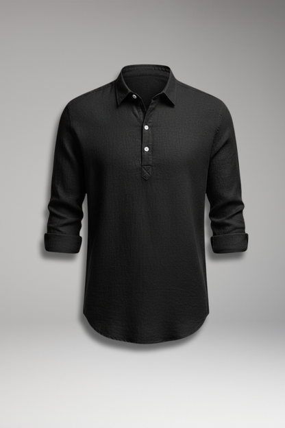 Men's Classic Fit Straight Collar Dress Shirt - Vonnera