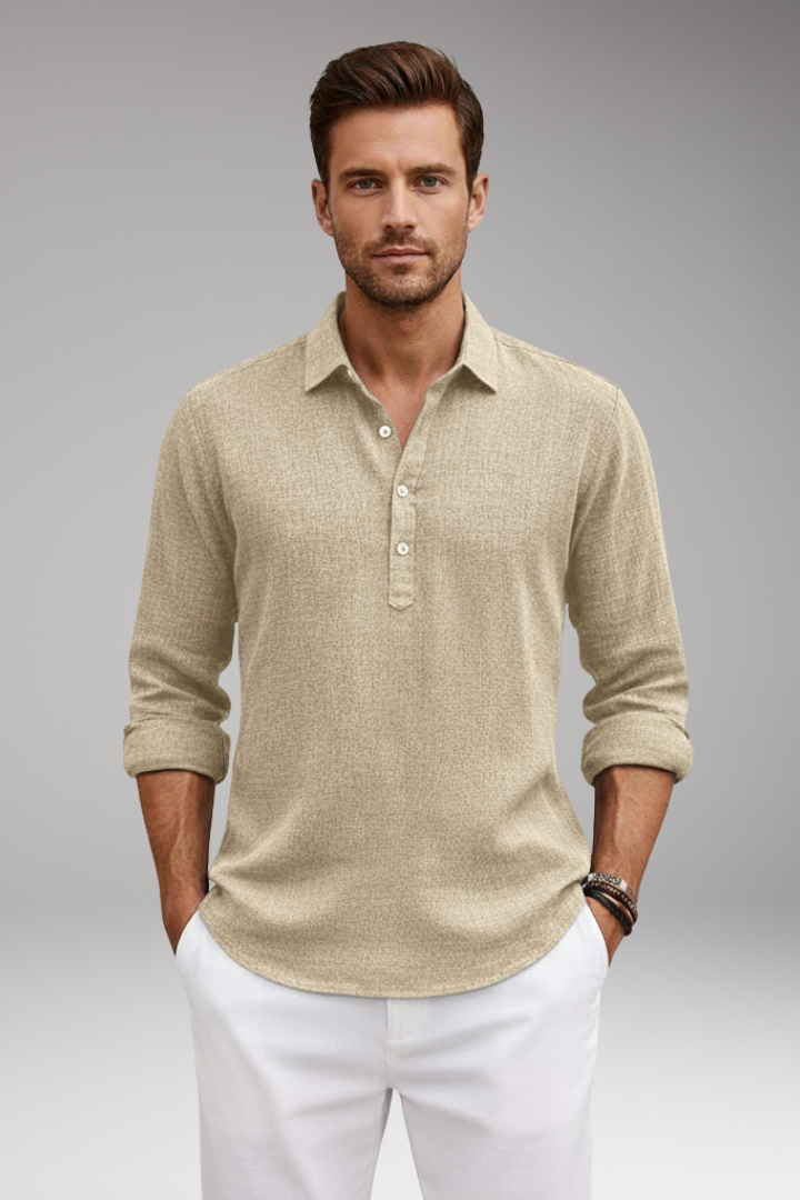 Men's Classic Fit Straight Collar Dress Shirt