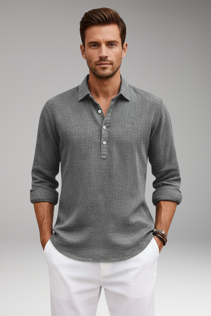 Men's Classic Fit Straight Collar Dress Shirt