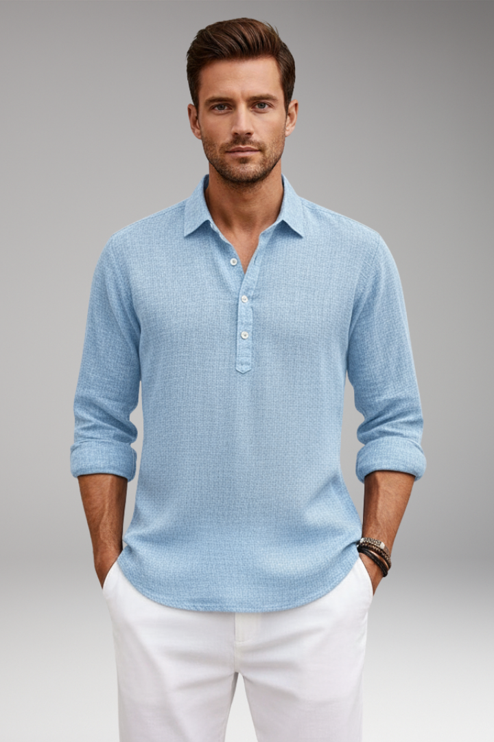 Men's Classic Fit Straight Collar Dress Shirt