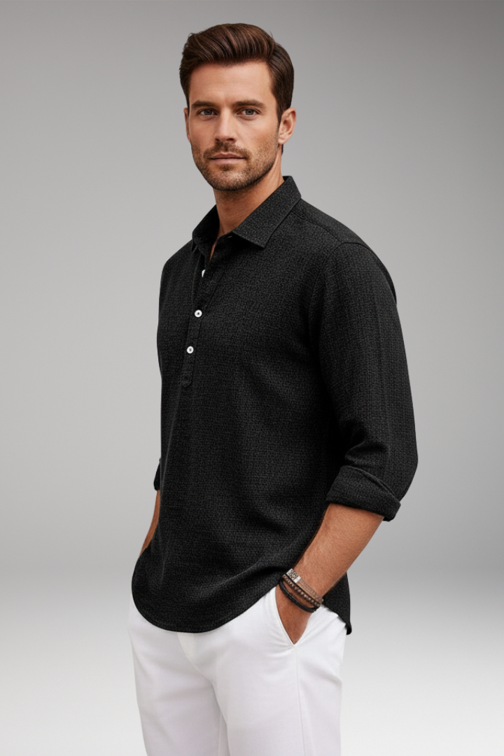 Men's Classic Fit Straight Collar Dress Shirt