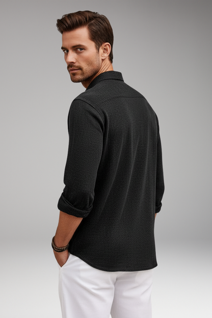 Men's Classic Fit Straight Collar Dress Shirt