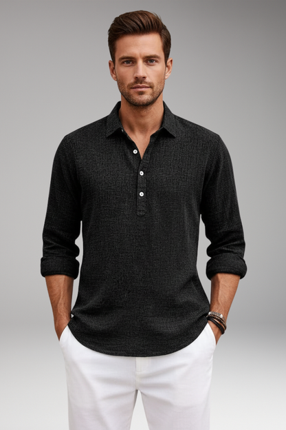Men's Classic Fit Straight Collar Dress Shirt