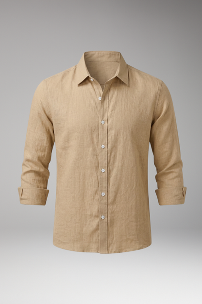 Men's Long Sleeve Dress Shirt Structured Collar - Vonnera
