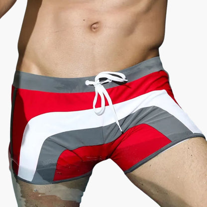 Men's Swim Trunks Elastic Waist Pocket Short Length