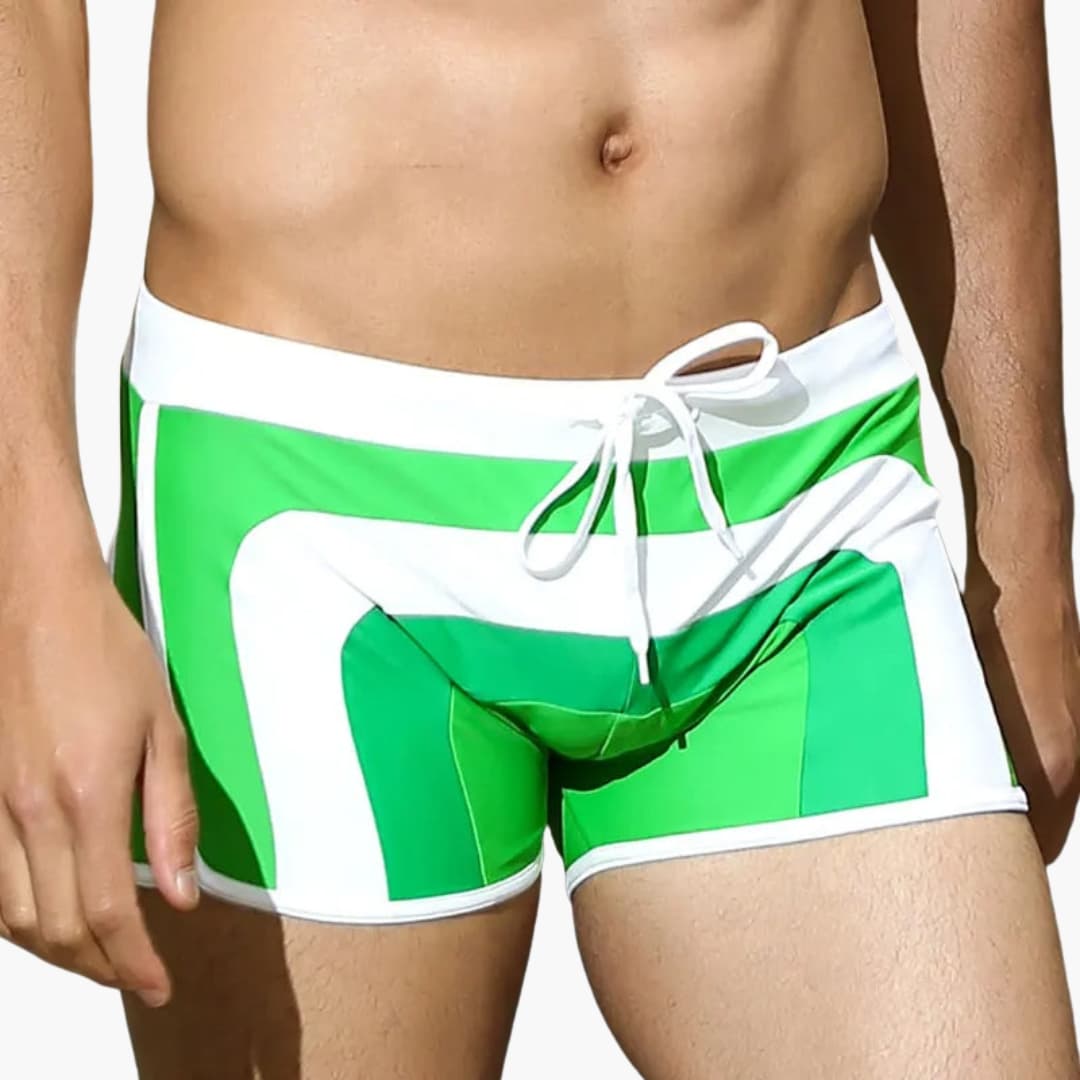 Men's Swim Trunks Elastic Waist Pocket Short Length