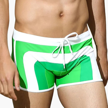 Men's Swim Trunks Elastic Waist Pocket Short Length