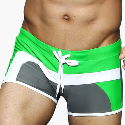 Men's Swim Trunks Elastic Waist Pocket Short Length