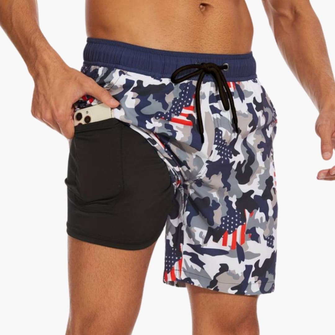 Men's Drawstring Elastic Waist Shorts