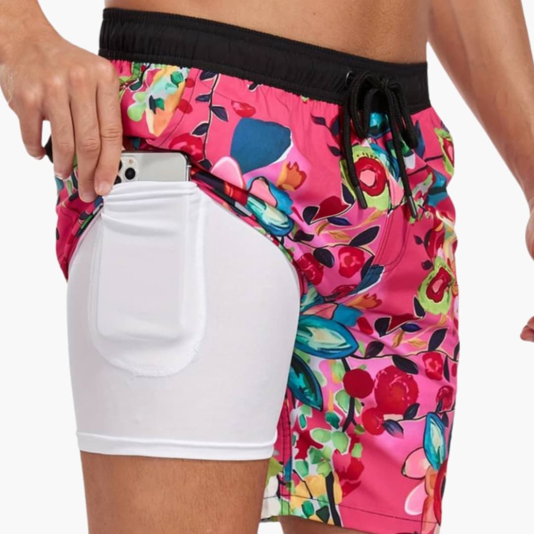 Men's Drawstring Elastic Waist Shorts