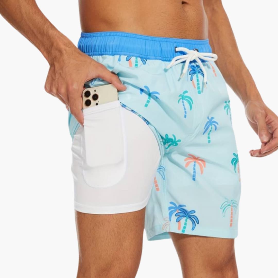 Men's Drawstring Elastic Waist Shorts