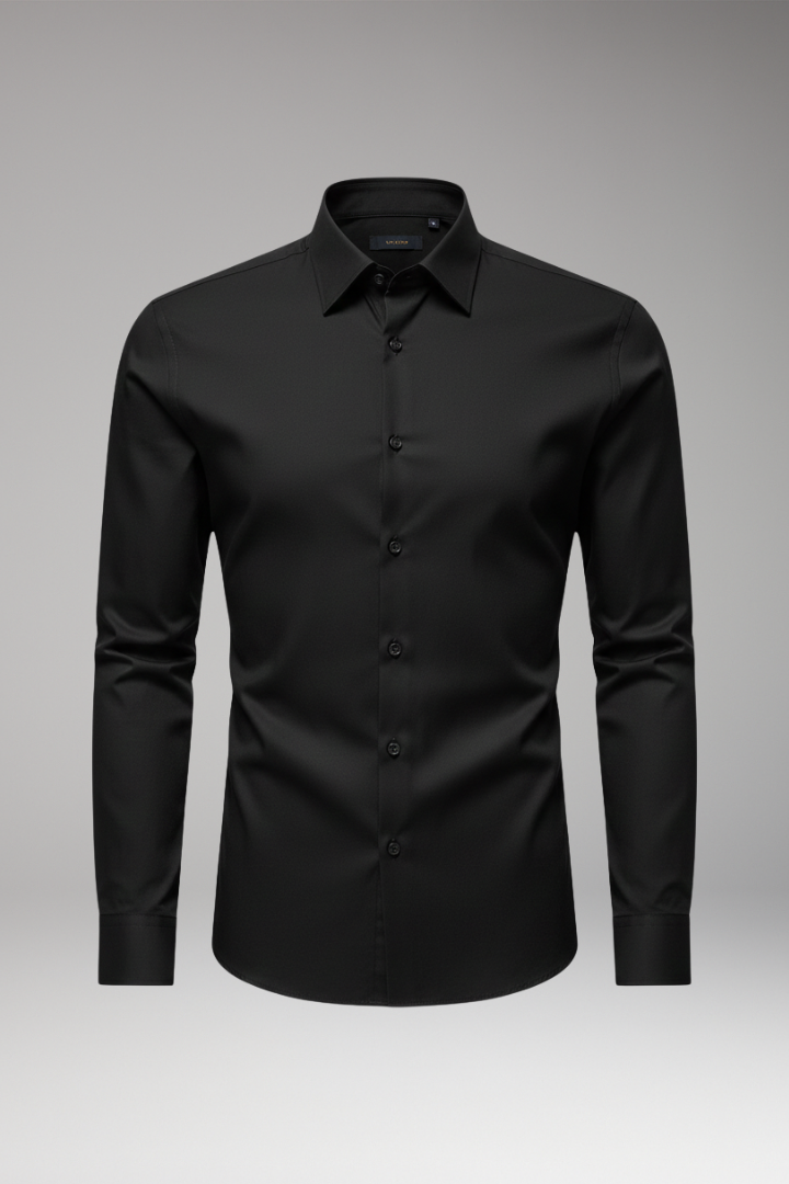 Men's Slim Fit Dress Shirt Pointed Collar Button Front - Vonnera